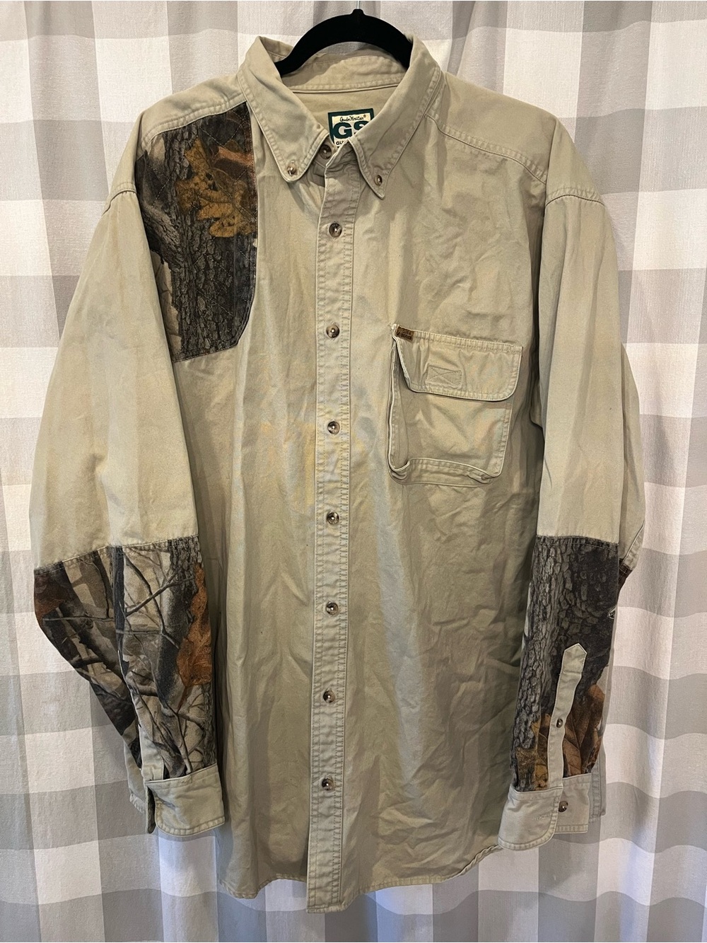 Gander Mountain Tan Shirt Jacket with Camo Accents